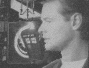 Nick with the TARDIS on his TV