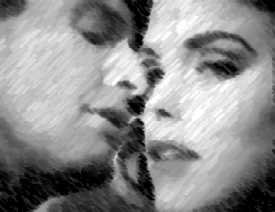 Nick and Janette, before a kiss