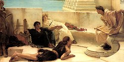 A Reading From Homer (1885) by SIR LAWRENCE ALMA-TADEMA (1836-1912)