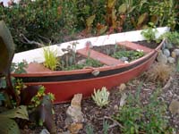 1 fall 04 rowboat planter at Dimond library