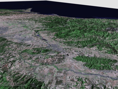 Healdsburg from space