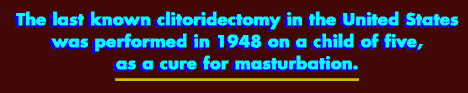 poster: clitoridectomy cure for masterbation