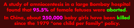 poster: female fetuses aborted