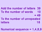 Add the number of letters...