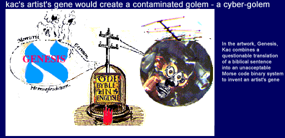 kac's artist's gene would create a contaminated golem...