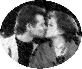 Nick and Natalie kissing