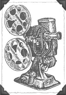 Drawing of Old-Fashioned Movie Projector